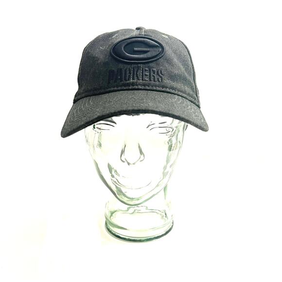 Green Bay Packers Fanatics Pro Line NFL Black/Grey denim Hat - Picture 1 of 8